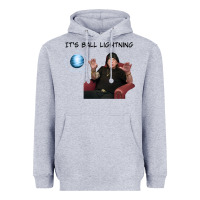 Heather Grey ball lightning; osbournes want to believe Heavyweight Hoodie - lanVoArt