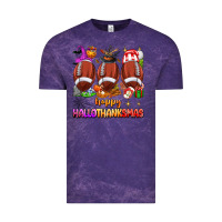 Cloud Purple happy hallothanksmas football Vintage Tee - texasbilliewilder