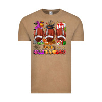 Vintage Coffee happy hallothanksmas football Vintage Tee - texasbilliewilder