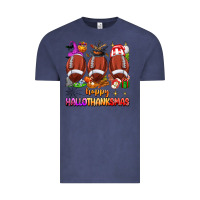 Vintage Denim happy hallothanksmas football Vintage Tee - texasbilliewilder