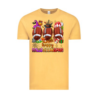 Vintage Mustard happy hallothanksmas football Vintage Tee - texasbilliewilder