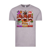 Vintage Zinc happy hallothanksmas football Vintage Tee - texasbilliewilder