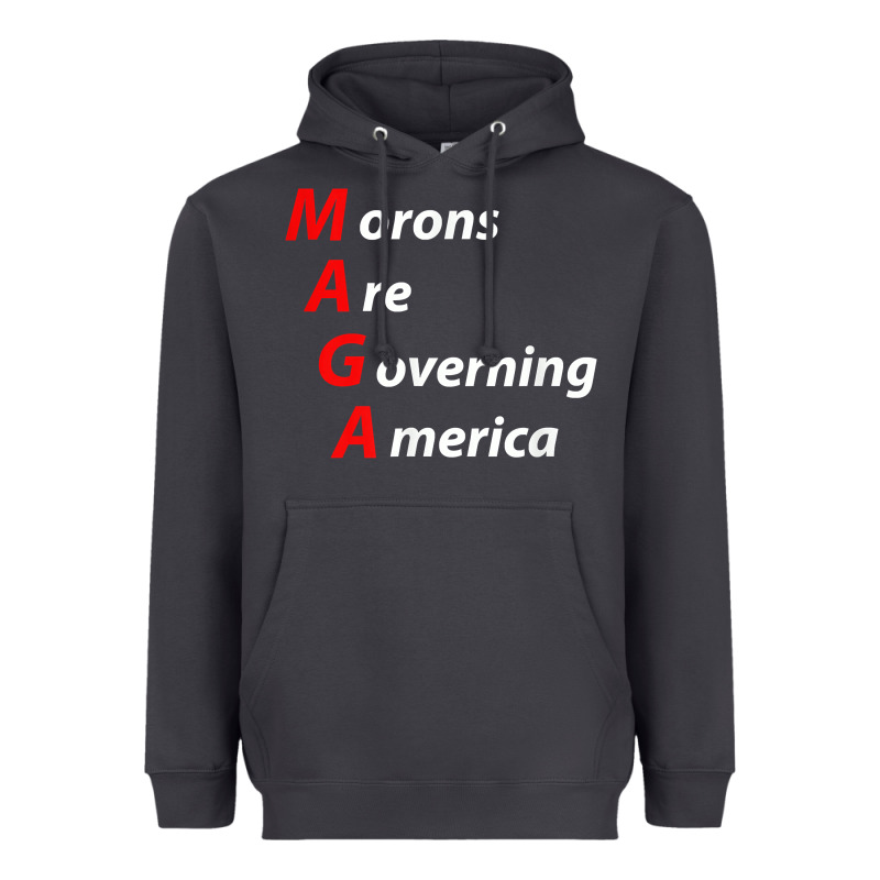 Morons Are Governing America Anti Trump Political T Shirt Heavyweight Hoodie by lanVoArt | Teevron