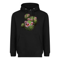 Black arizona fishhook cacti Heavyweight Hoodie - LillyAllenDesigns