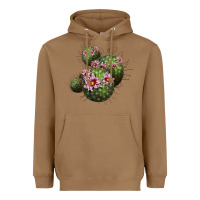 Toasted Coconut arizona fishhook cacti Heavyweight Hoodie - LillyAllenDesigns