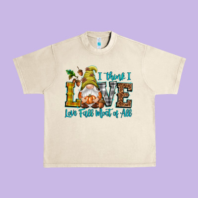 I Think I Love Fall Most Of All Urban Heavy Tee Designed By Nancycooperartshop