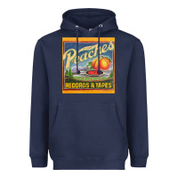 Navy peaches records and tapes Heavyweight Hoodie - lanVoArt