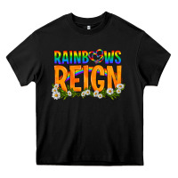 Black LGBTQ+ Rainbows Reign Heavy Core Tee - BundleAndBundleShop