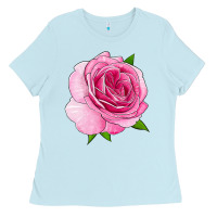 Baby Blue All Dressed Up Rose Ladies Tee - LillyAllenDesigns
