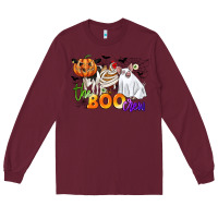 Burgundy the boo crew Long Sleeve Tee - CowGirlArtShop