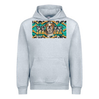 Heather Grey english bulldog mom  license plate template Urban Hoodie - BarkalooDesign