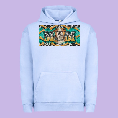 English Bulldog Mom  License Plate Template Urban Hoodie Designed By Barkaloodesign