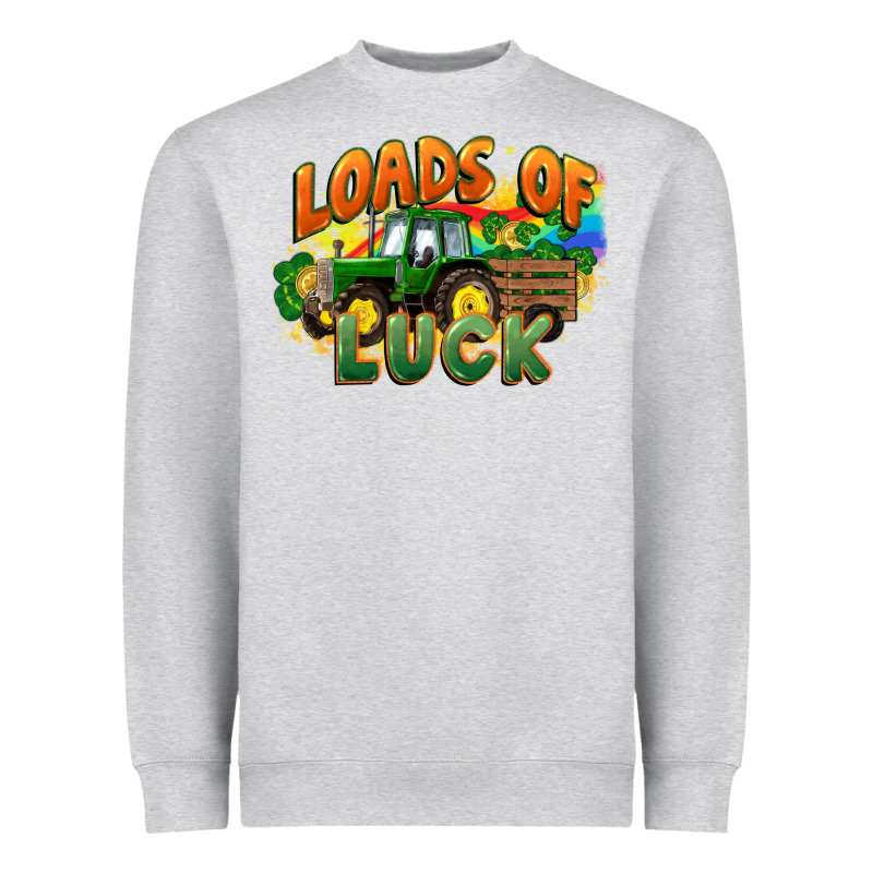Loads Of Luck With Tractor St. Patricks Day Heavyweight Sweatshirt by FaDigitalArtStudio | Teevron