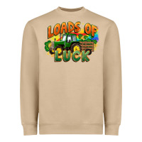 Mushroom Loads of luck with tractor St. Patricks Day Heavyweight Sweatshirt - FaDigitalArtStudio