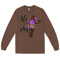 Chestnut he is risen matthew 28 6 Long Sleeve Tee - Jasminsmagicworld