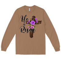 Toasted Coconut he is risen matthew 28 6 Long Sleeve Tee - Jasminsmagicworld