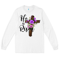 White he is risen matthew 28 6 Long Sleeve Tee - Jasminsmagicworld