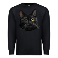 Black Bombay Cat Face Premium Sweatshirt - LillyAllenDesigns