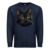 Navy Bombay Cat Face Premium Sweatshirt - LillyAllenDesigns