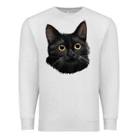 Oatmeal Heather Bombay Cat Face Premium Sweatshirt - LillyAllenDesigns