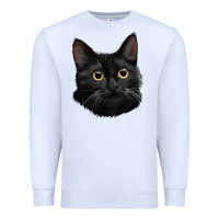 White Bombay Cat Face Premium Sweatshirt - LillyAllenDesigns