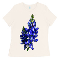 Bone Bluebonnet Flower Ladies Tee - LillyAllenDesigns