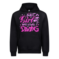 Black funny springboard diving quote diver gift for love girl Urban Hoodie - lanVoArt