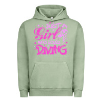 Pigment Oil Green funny springboard diving quote diver gift for love girl Urban Hoodie - lanVoArt