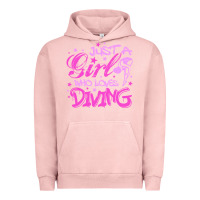 Pigment Salmon funny springboard diving quote diver gift for love girl Urban Hoodie - lanVoArt