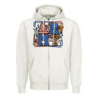 Oatmeal Heather Army Veteran leopard frame 4th of July Zipper Hoodie - LillyAllenDesigns