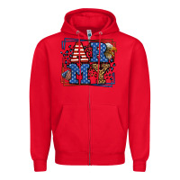 Red Army Veteran leopard frame 4th of July Zipper Hoodie - LillyAllenDesigns