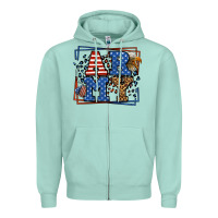 Seafoam Army Veteran leopard frame 4th of July Zipper Hoodie - LillyAllenDesigns