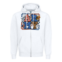 White Army Veteran leopard frame 4th of July Zipper Hoodie - LillyAllenDesigns