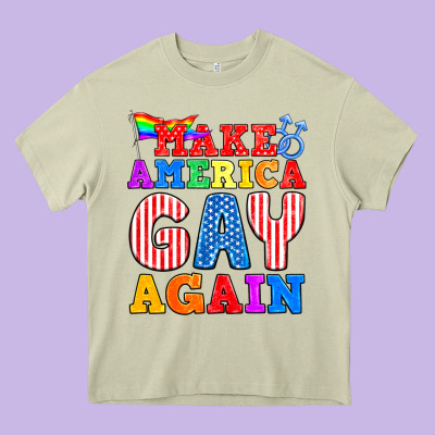 Make America Gay Again Heavy Core Tee Designed By Bundleandbundleshop