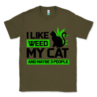Army Green Cat Weed I Like My Cat Gift Classic Tee - Bettercallsaul