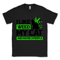 Black Cat Weed I Like My Cat Gift Classic Tee - Bettercallsaul