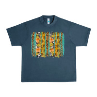 Midnight Navy Fall sunflower brushstrokes Urban Heavy Tee - NancyCooperArtShop
