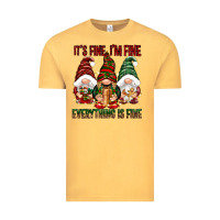 Vintage Mustard It's fine i'm fine everything is fine Vintage Tee - NancyCooperArtShop