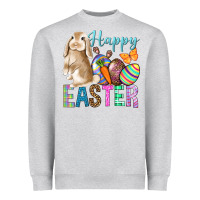 Heather Grey Easter Day With Truck Heavyweight Sweatshirt - BundleAndBundleShop