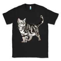 Black American Shorthair Cat Classic Tee - LillyAllenDesigns