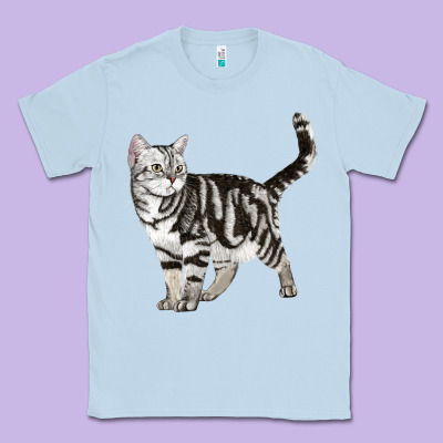 American Shorthair Cat Classic Tee Designed By Lillyallendesigns