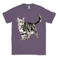 Lavender American Shorthair Cat Classic Tee - LillyAllenDesigns