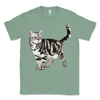 Sage American Shorthair Cat Classic Tee - LillyAllenDesigns