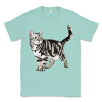 Seafoam American Shorthair Cat Classic Tee - LillyAllenDesigns