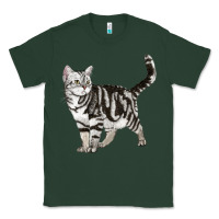 Sports Green American Shorthair Cat Classic Tee - LillyAllenDesigns