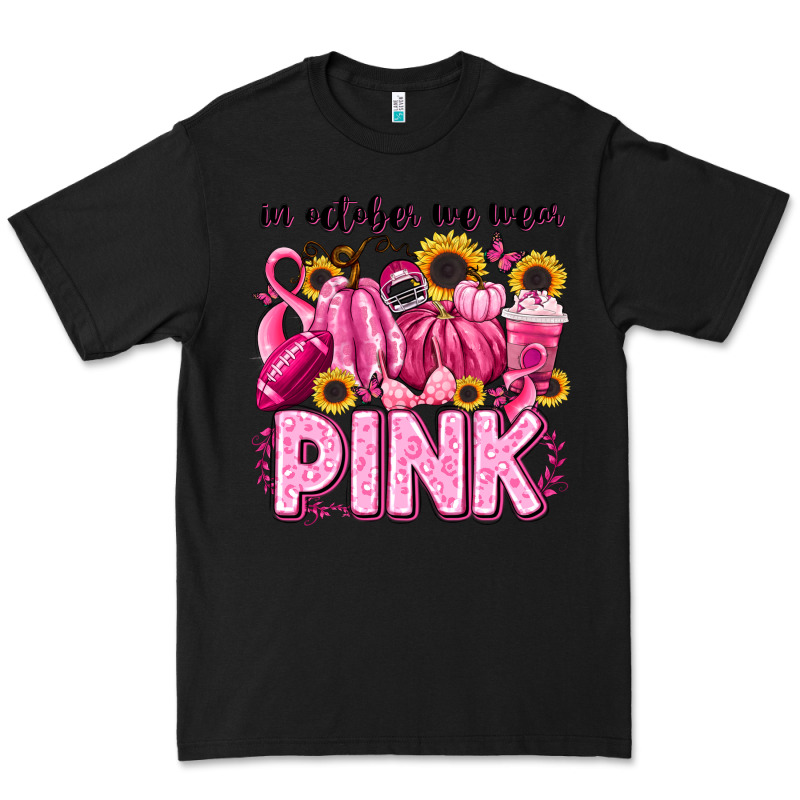 In October We Wear Pink Football Premium Tee by LillyAllenDesigns | Teevron