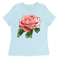 Baby Blue America Rose Ladies Tee - LillyAllenDesigns