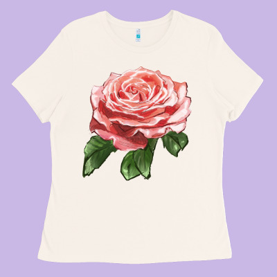 America Rose Ladies Tee Designed By Lillyallendesigns