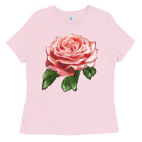 Bubblegum Pink America Rose Ladies Tee - LillyAllenDesigns
