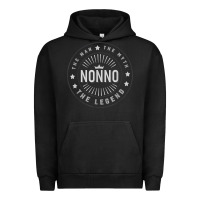 Pigment Black Graphic 365 Nonno The Legend Grandpa Men Funny Gift Urban Hoodie - lanVoArt